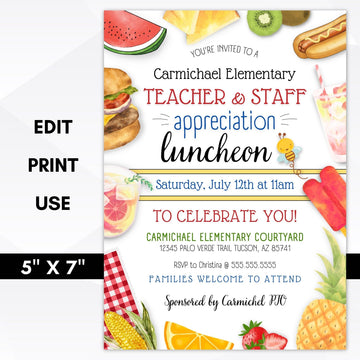 teacher appreciation luncheon